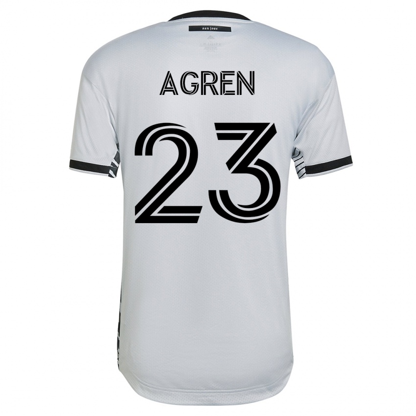 Niño Camiseta Oskar Agren #23 Blanco 2ª Equipación 2023/24 La Camisa Chile