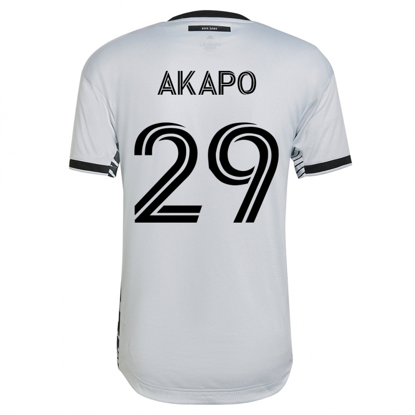 Niño Camiseta Carlos Akapo #29 Blanco 2ª Equipación 2023/24 La Camisa Chile