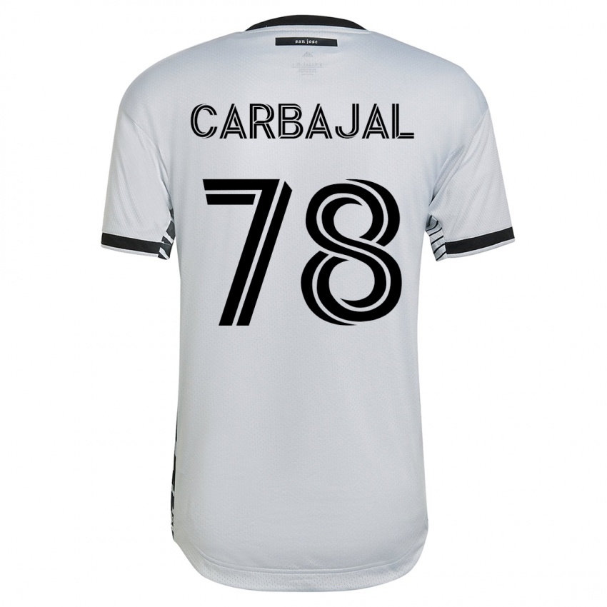 Niño Camiseta Sebastian Carbajal #78 Blanco 2ª Equipación 2023/24 La Camisa Chile