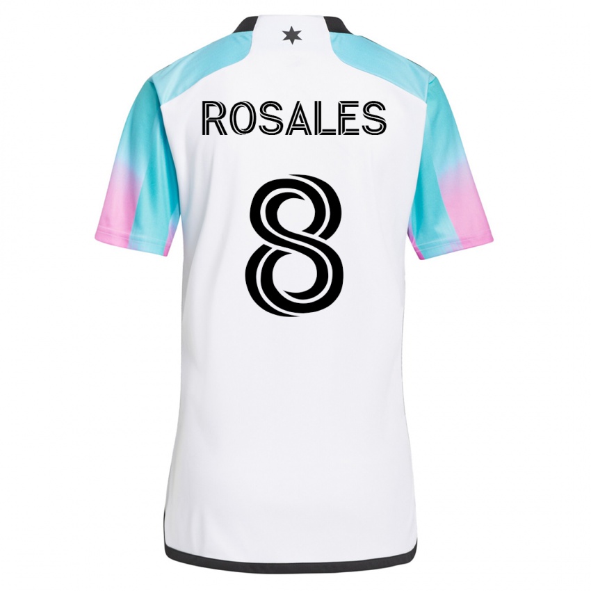 Niño Camiseta Joseph Rosales #8 Blanco 2ª Equipación 2023/24 La Camisa Chile