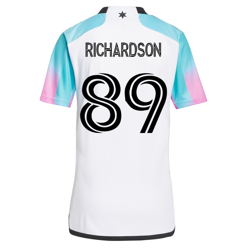 Niño Camiseta Nick Richardson #89 Blanco 2ª Equipación 2023/24 La Camisa Chile