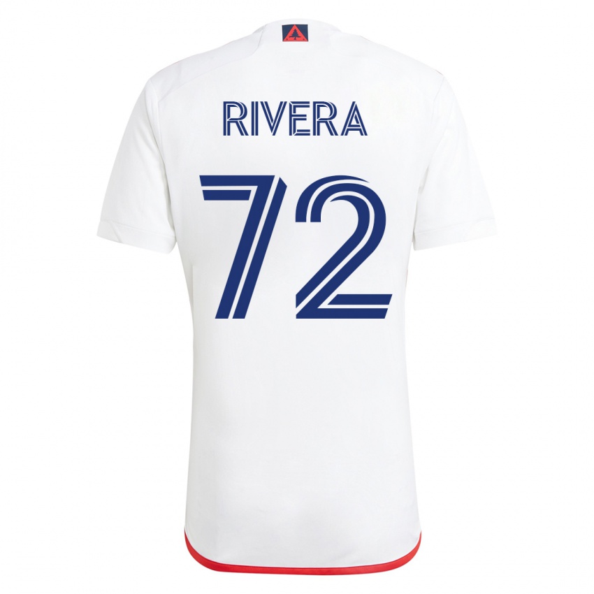 Niño Camiseta Damián Rivera #72 Blanco Rojo 2ª Equipación 2023/24 La Camisa Chile