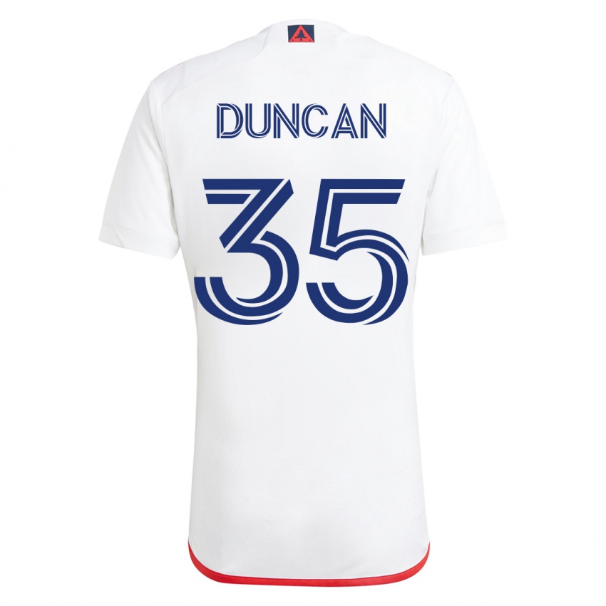 Niño Camiseta Nakye Greenidge-Duncan #35 Blanco Rojo 2ª Equipación 2023/24 La Camisa Chile