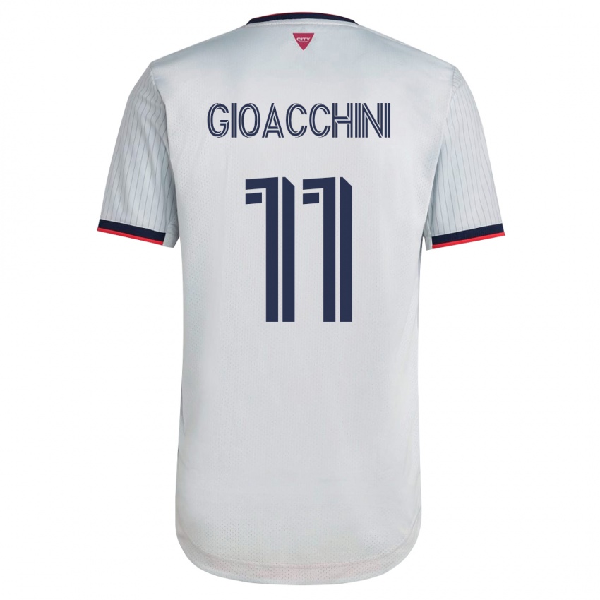 Niño Camiseta Nicholas Gioacchini #11 Blanco 2ª Equipación 2023/24 La Camisa Chile
