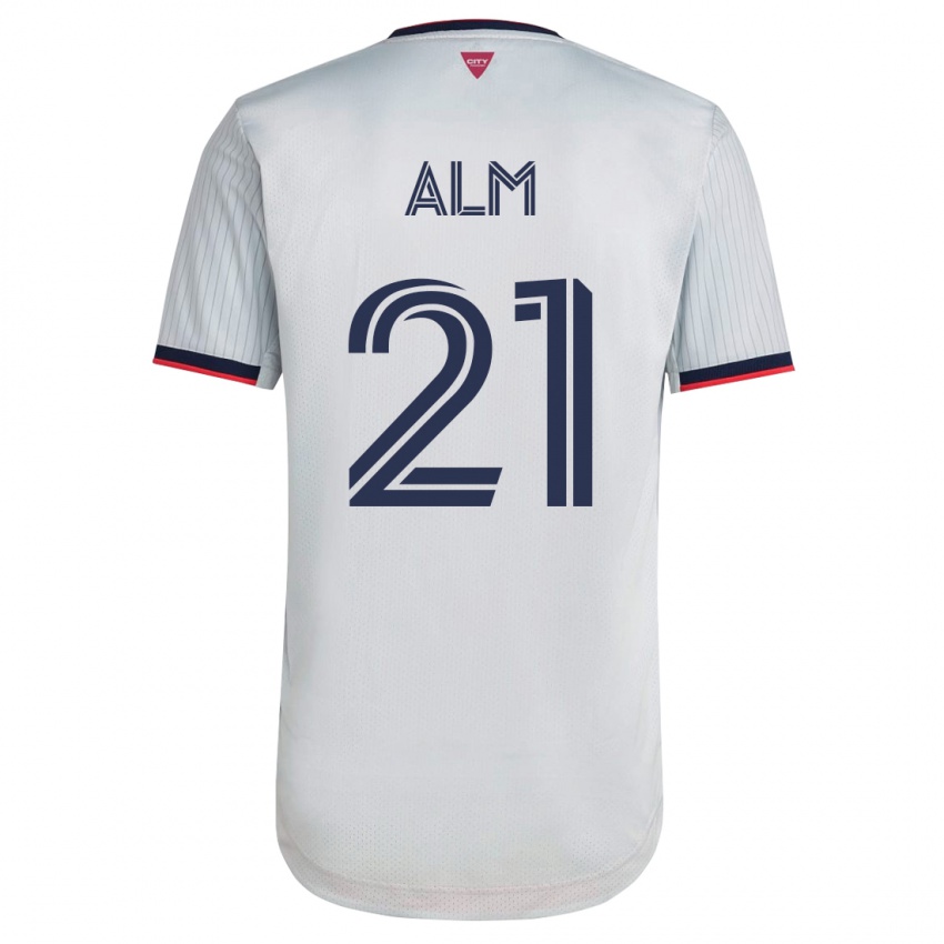 Niño Camiseta Rasmus Alm #21 Blanco 2ª Equipación 2023/24 La Camisa Chile