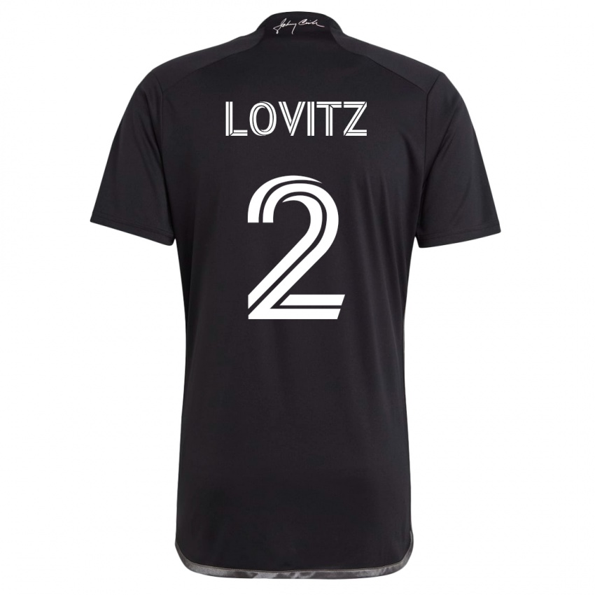 Niño Camiseta Daniel Lovitz #2 Negro 2ª Equipación 2023/24 La Camisa Chile