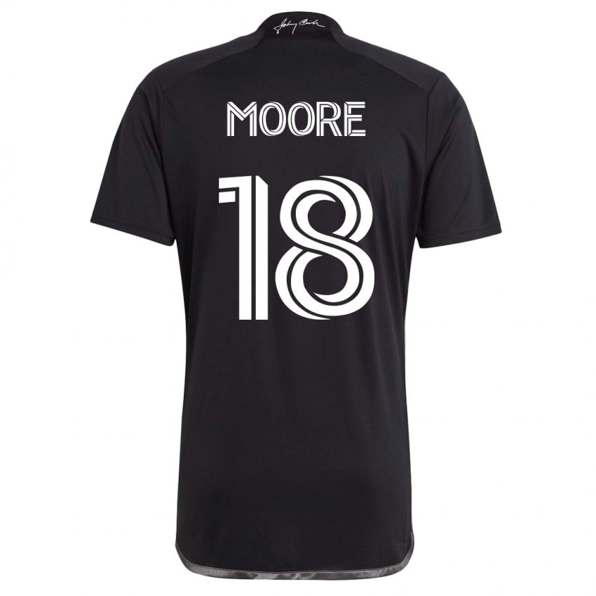 Niño Camiseta Shaq Moore #18 Negro 2ª Equipación 2023/24 La Camisa Chile