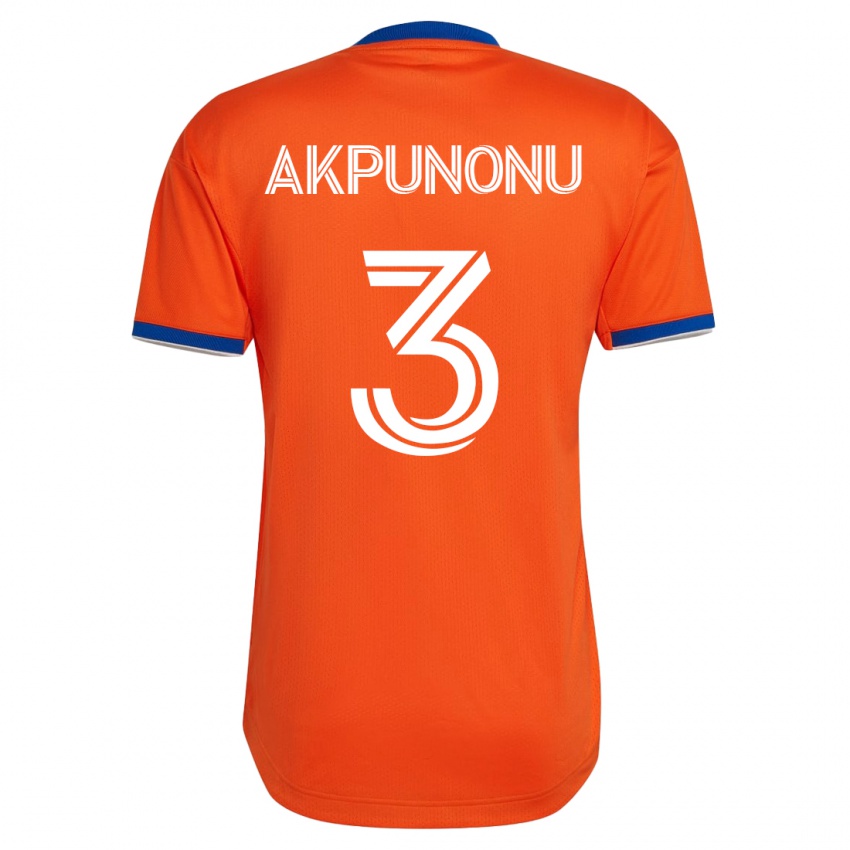 Niño Camiseta Joey Akpunonu #3 Blanco 2ª Equipación 2023/24 La Camisa Chile