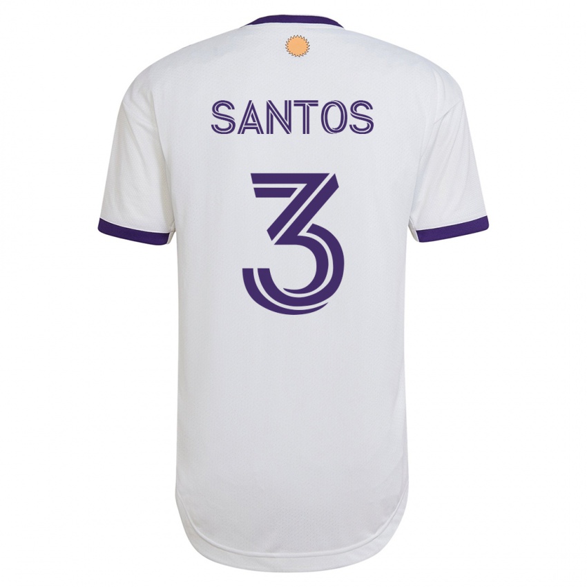 Niño Camiseta Rafael Santos #3 Blanco 2ª Equipación 2023/24 La Camisa Chile