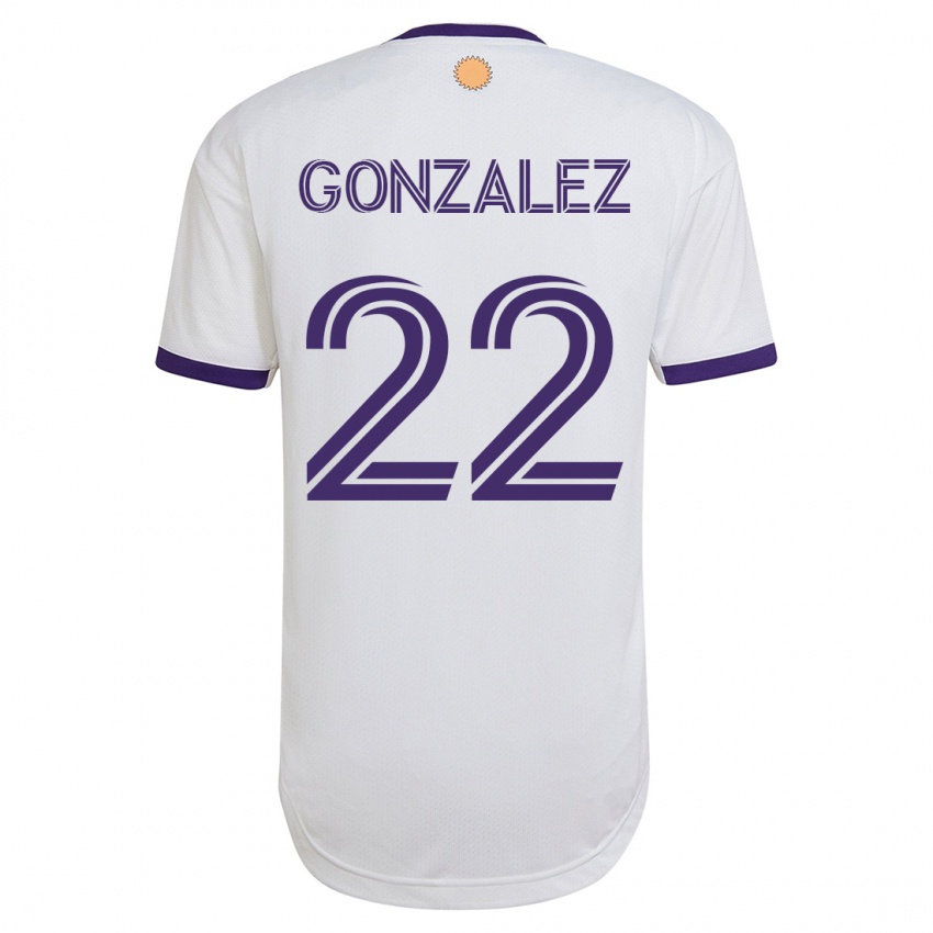 Niño Camiseta Gastón González #22 Blanco 2ª Equipación 2023/24 La Camisa Chile