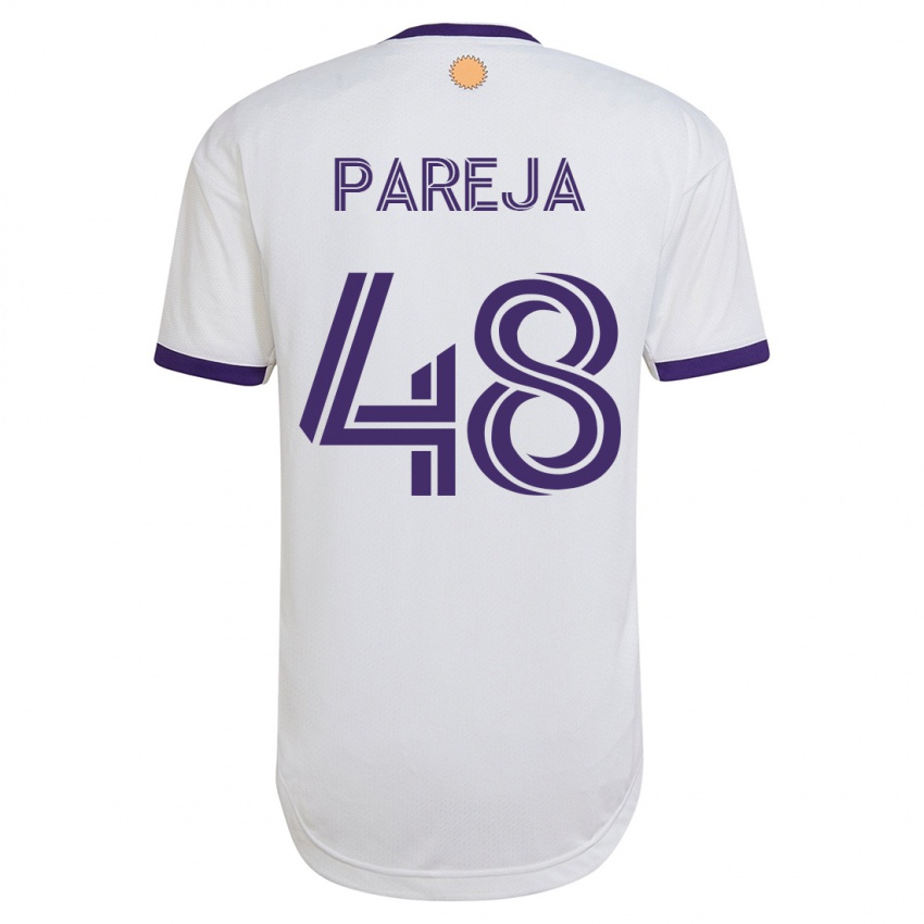Niño Camiseta Diego Pareja #48 Blanco 2ª Equipación 2023/24 La Camisa Chile