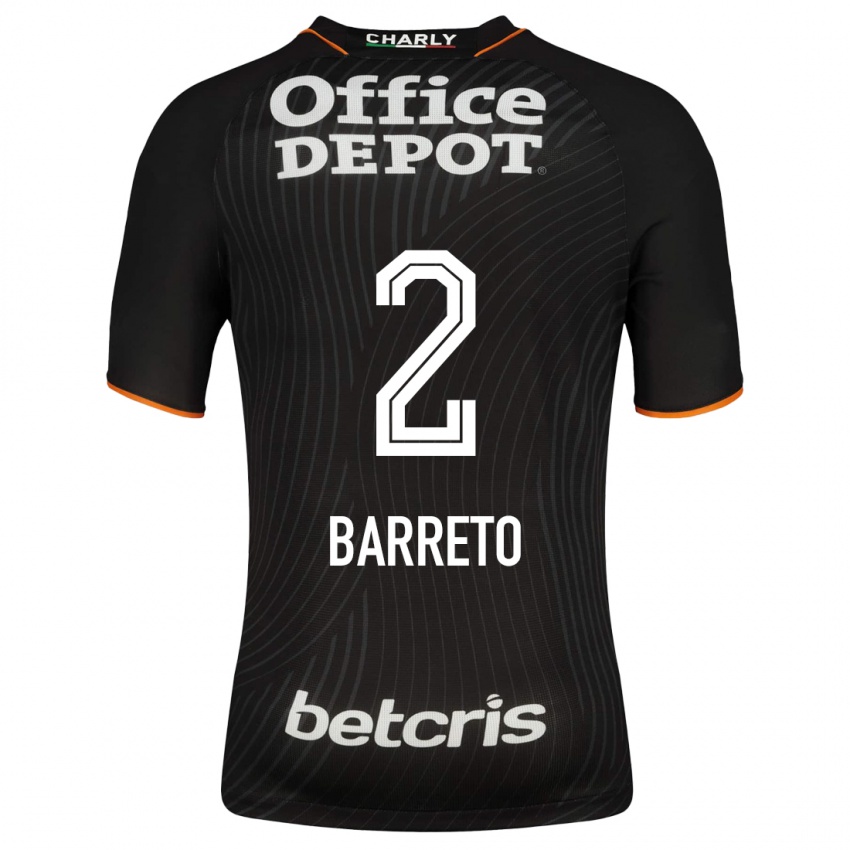 Niño Camiseta Sergio Barreto #2 Negro 2ª Equipación 2023/24 La Camisa Chile