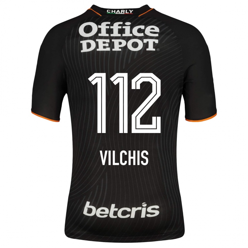 Niño Camiseta Leonardo Vílchis #112 Negro 2ª Equipación 2023/24 La Camisa Chile