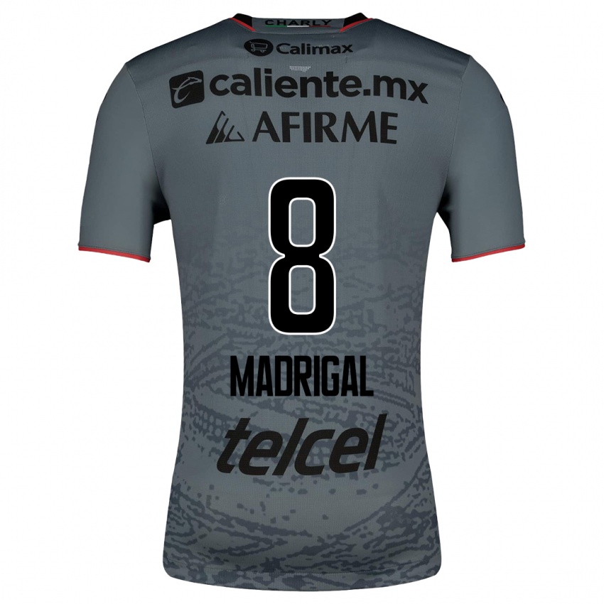 Niño Camiseta Fernando Madrigal #8 Gris 2ª Equipación 2023/24 La Camisa Chile