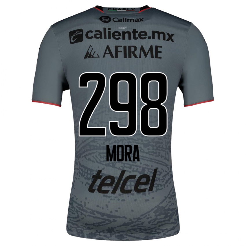 Niño Camiseta Gilberto Mora #298 Gris 2ª Equipación 2023/24 La Camisa Chile