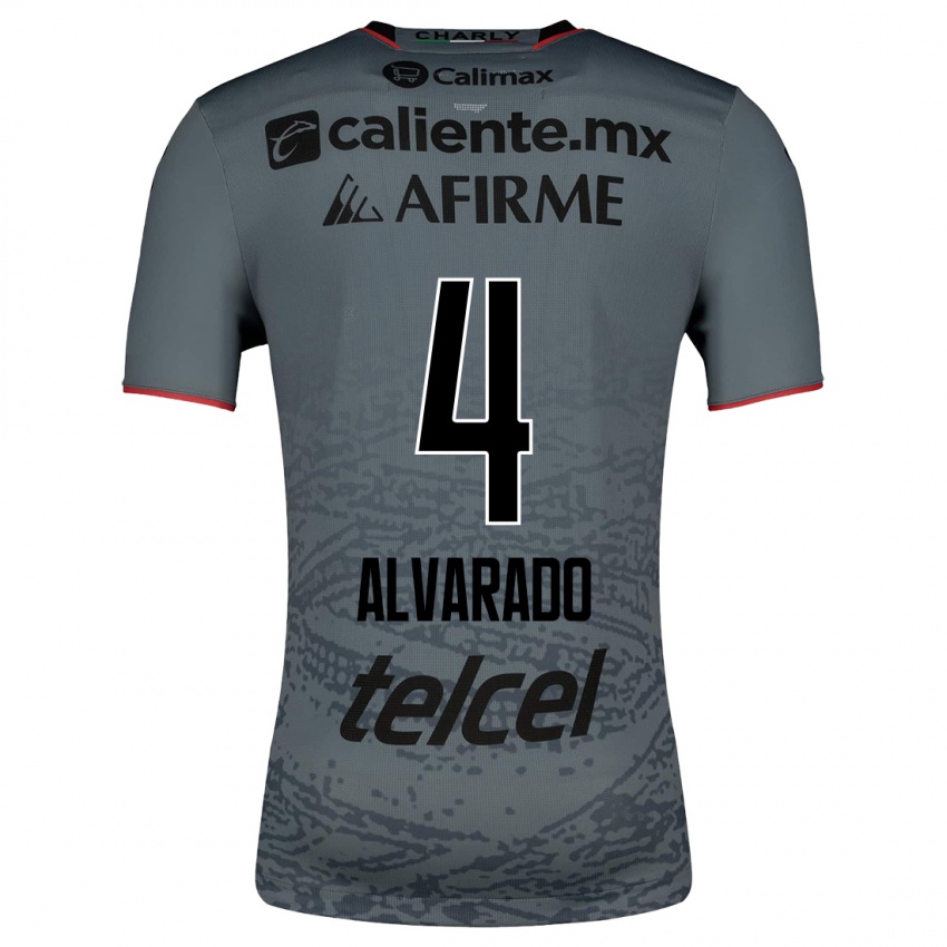 Niño Camiseta Mónica Alvarado #4 Gris 2ª Equipación 2023/24 La Camisa Chile
