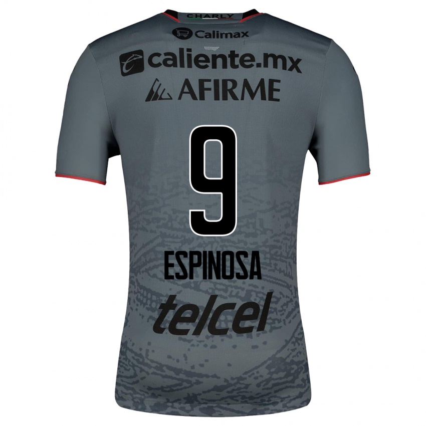 Niño Camiseta Daniela Espinosa #9 Gris 2ª Equipación 2023/24 La Camisa Chile