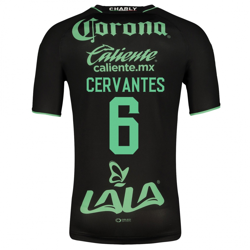 Niño Camiseta Alan Cervantes #6 Negro 2ª Equipación 2023/24 La Camisa Chile