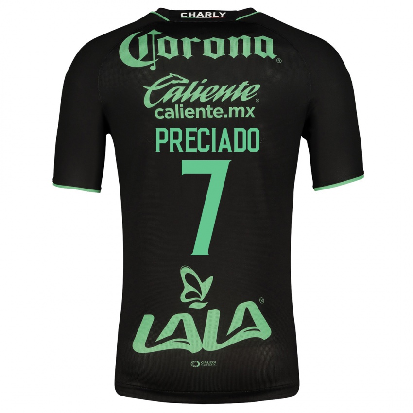 Niño Camiseta Harold Preciado #7 Negro 2ª Equipación 2023/24 La Camisa Chile