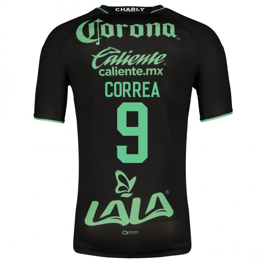 Niño Camiseta Javier Correa #9 Negro 2ª Equipación 2023/24 La Camisa Chile
