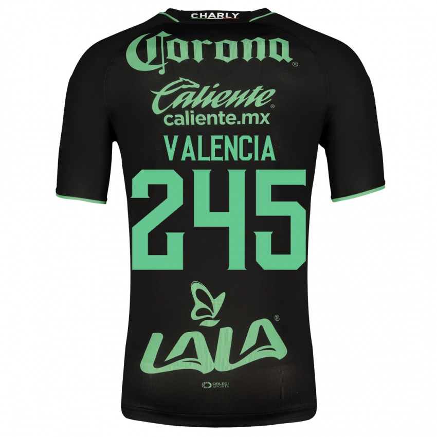 Niño Camiseta Álex Valencia #245 Negro 2ª Equipación 2023/24 La Camisa Chile