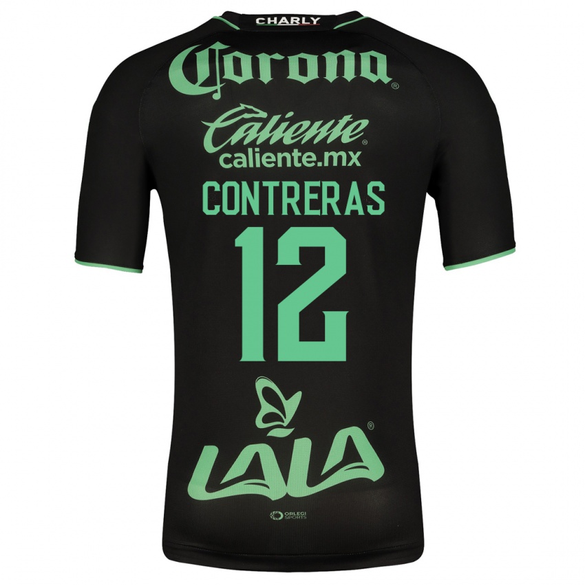 Niño Camiseta Karol Contreras #12 Negro 2ª Equipación 2023/24 La Camisa Chile