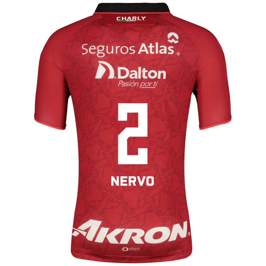 Niño Camiseta Hugo Nervo #2 Rojo 2ª Equipación 2023/24 La Camisa Chile