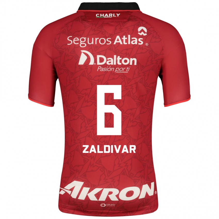 Niño Camiseta Édgar Zaldívar #6 Rojo 2ª Equipación 2023/24 La Camisa Chile