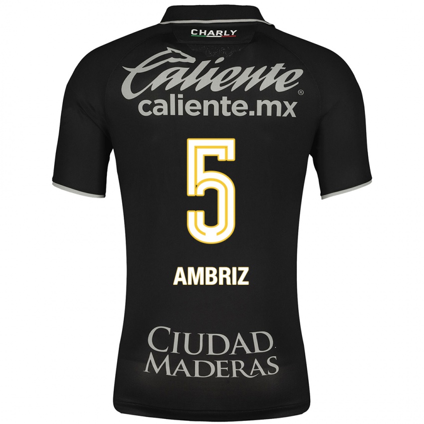 Niño Camiseta Fidel Ambríz #5 Negro 2ª Equipación 2023/24 La Camisa Chile