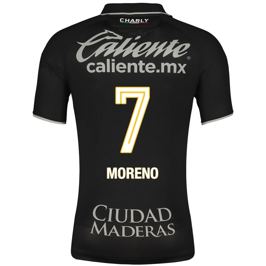 Niño Camiseta Iván Moreno #7 Negro 2ª Equipación 2023/24 La Camisa Chile