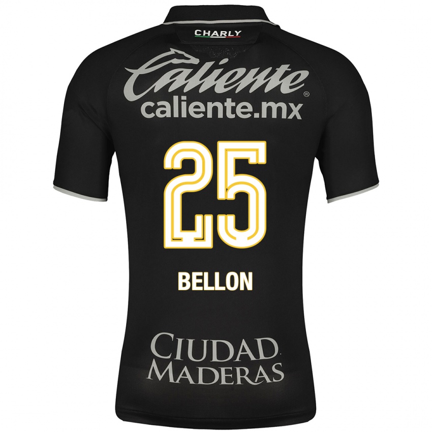 Niño Camiseta Paul Bellón #25 Negro 2ª Equipación 2023/24 La Camisa Chile