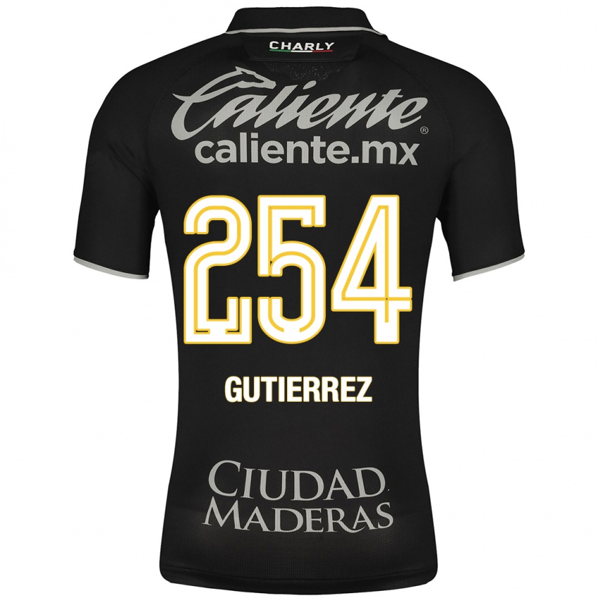 Niño Camiseta Alan Gutiérrez #254 Negro 2ª Equipación 2023/24 La Camisa Chile
