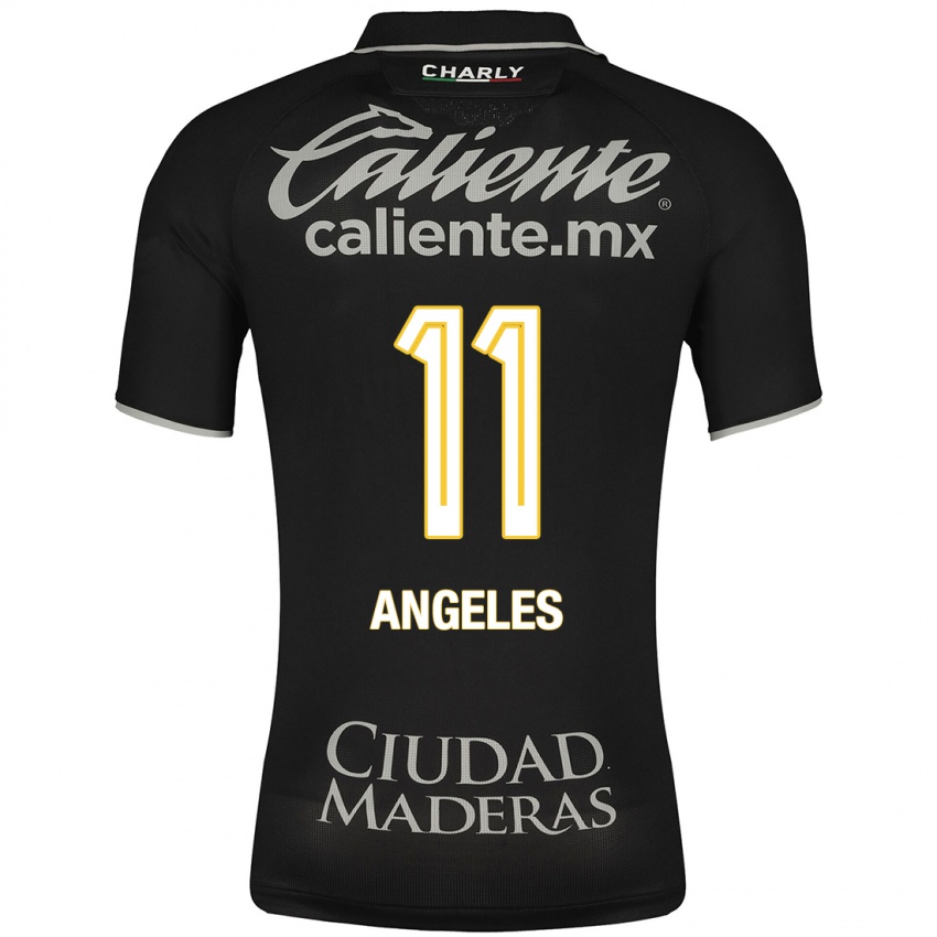 Niño Camiseta Lizbeth Ángeles #11 Negro 2ª Equipación 2023/24 La Camisa Chile