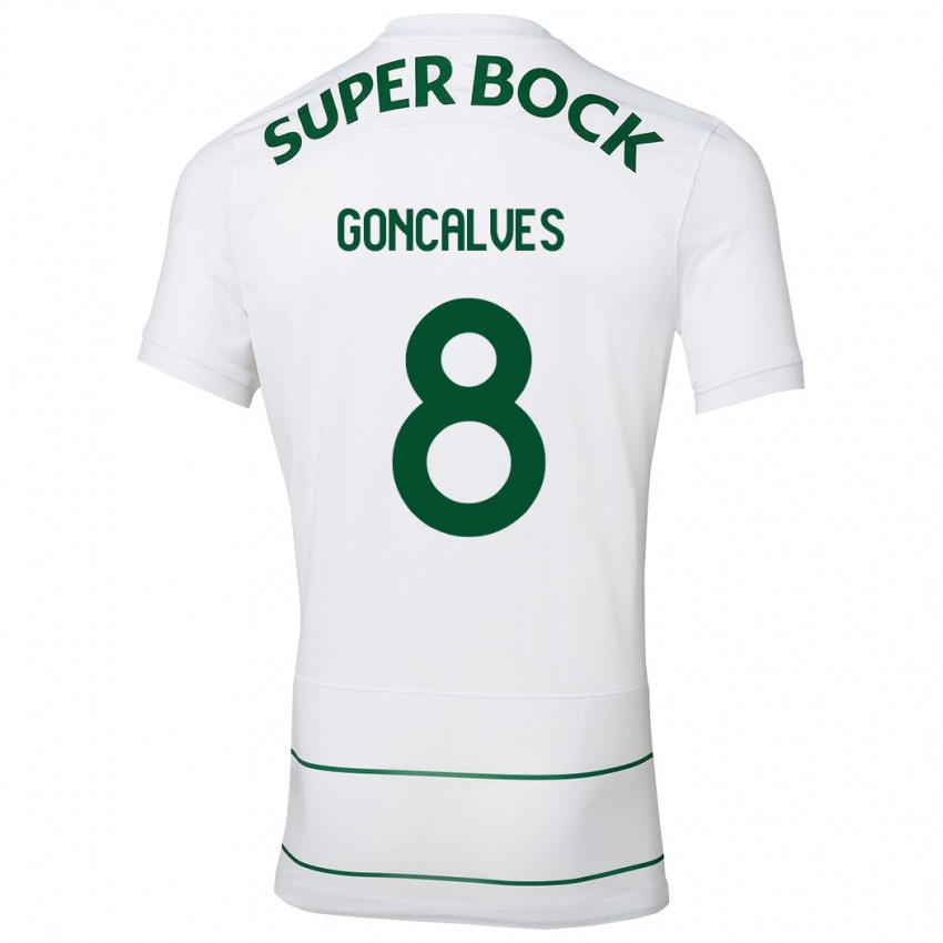 Niño Camiseta Pedro Gonçalves #8 Blanco 2ª Equipación 2023/24 La Camisa Chile