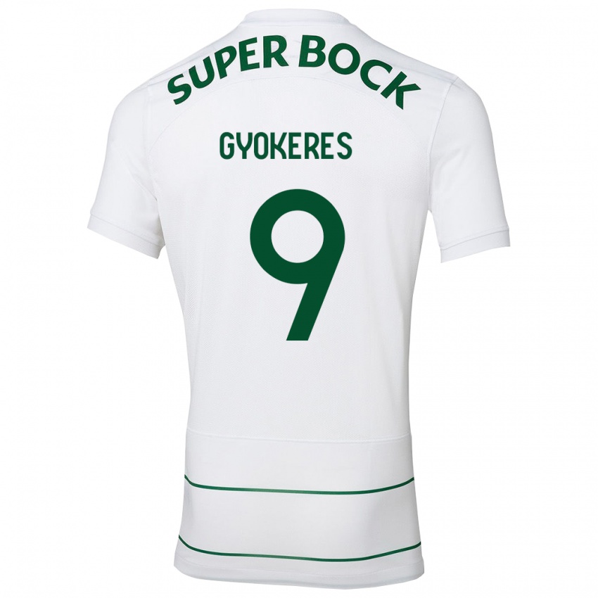 Niño Camiseta Viktor Gyökeres #9 Blanco 2ª Equipación 2023/24 La Camisa Chile