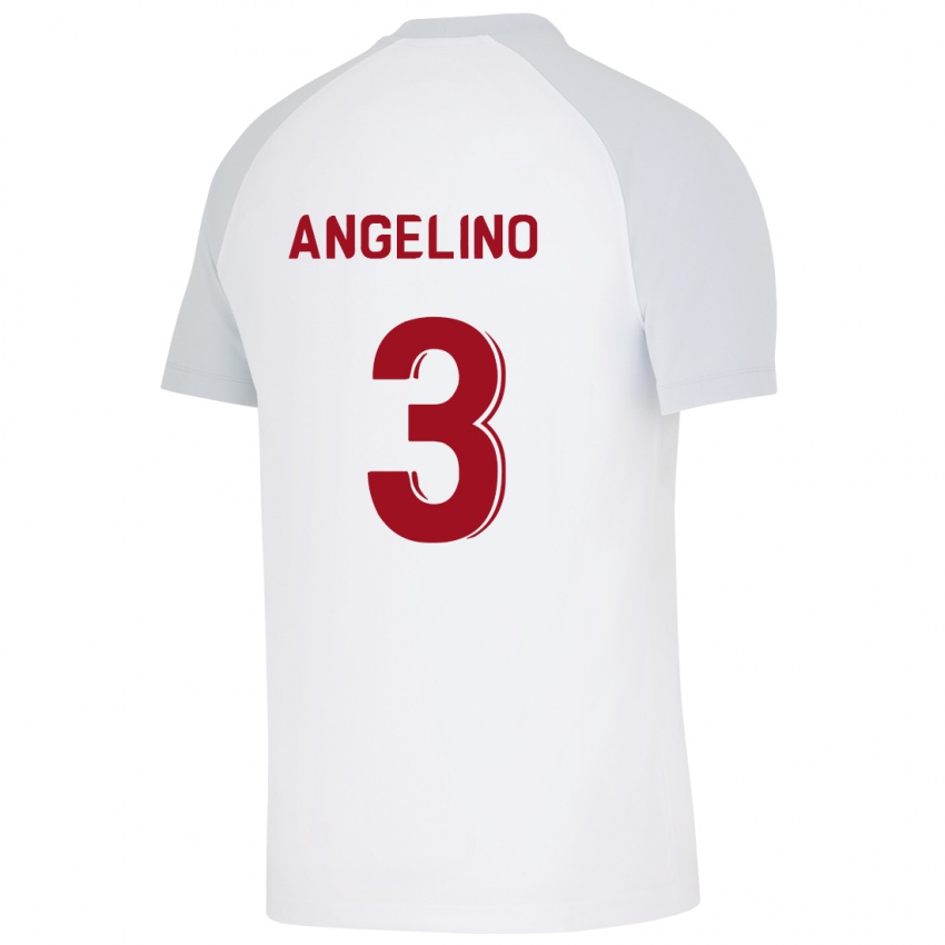 Niño Camiseta Angelino #3 Blanco 2ª Equipación 2023/24 La Camisa Chile