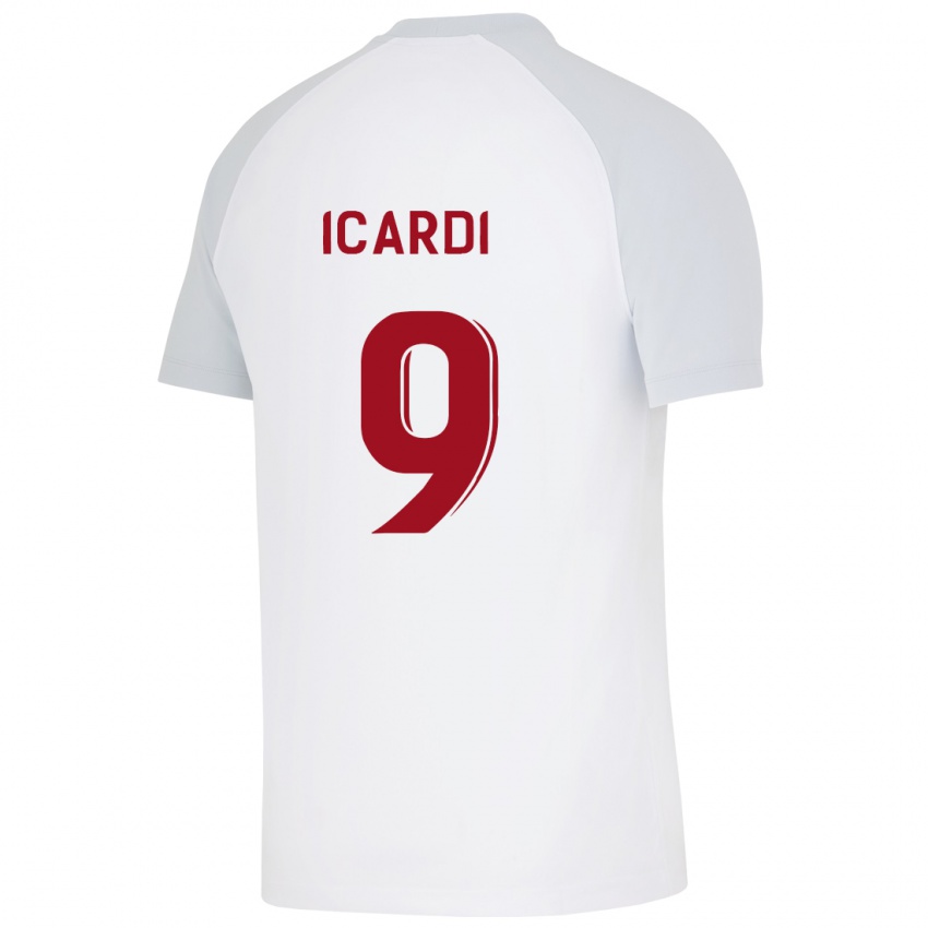 Niño Camiseta Mauro Icardi #9 Blanco 2ª Equipación 2023/24 La Camisa Chile