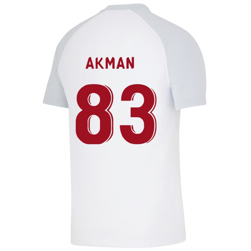 Niño Camiseta Efe Akman #83 Blanco 2ª Equipación 2023/24 La Camisa Chile