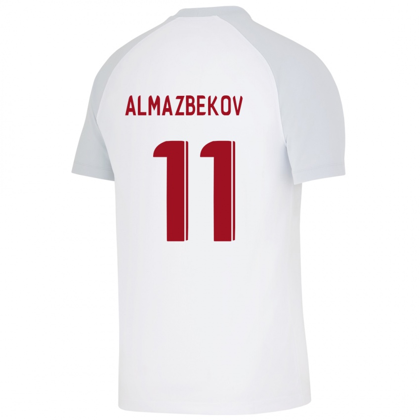 Niño Camiseta Beknaz Almazbekov #11 Blanco 2ª Equipación 2023/24 La Camisa Chile