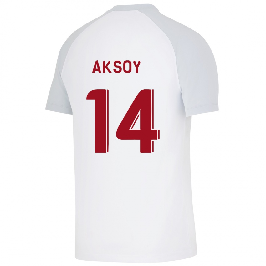 Niño Camiseta Berkan Aksoy #14 Blanco 2ª Equipación 2023/24 La Camisa Chile