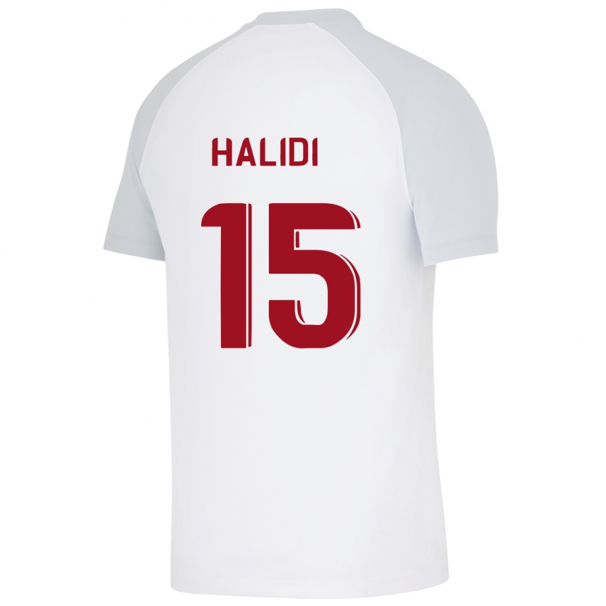 Niño Camiseta Isa Halidi #15 Blanco 2ª Equipación 2023/24 La Camisa Chile