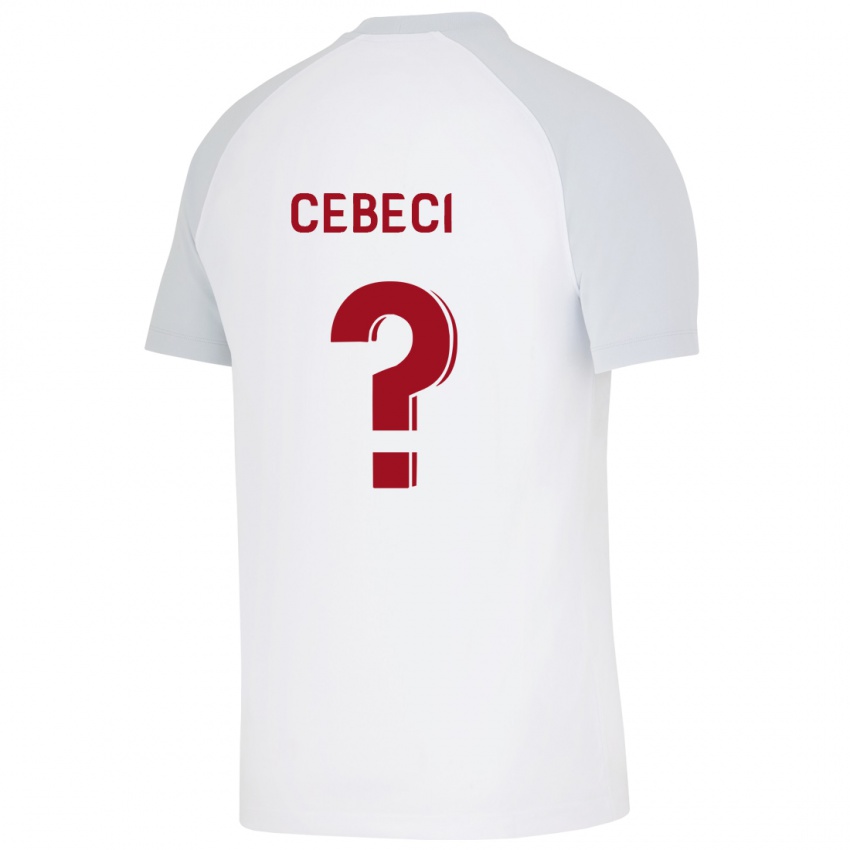 Niño Camiseta Taha Recep Cebeci #0 Blanco 2ª Equipación 2023/24 La Camisa Chile