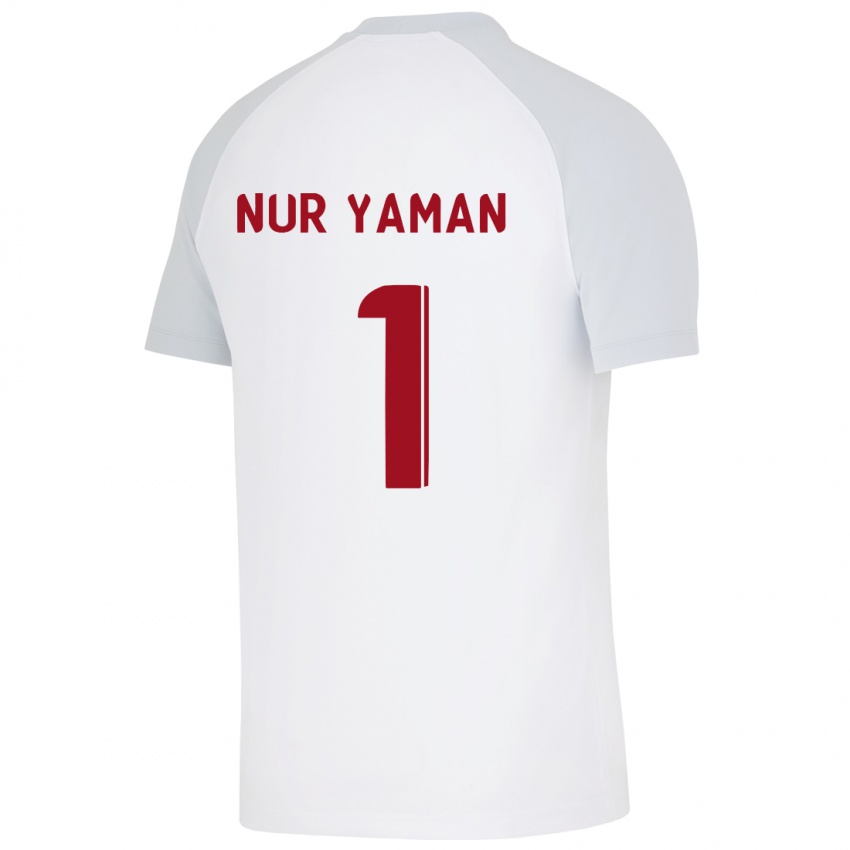 Niño Camiseta Gamze Nur Yaman #1 Blanco 2ª Equipación 2023/24 La Camisa Chile