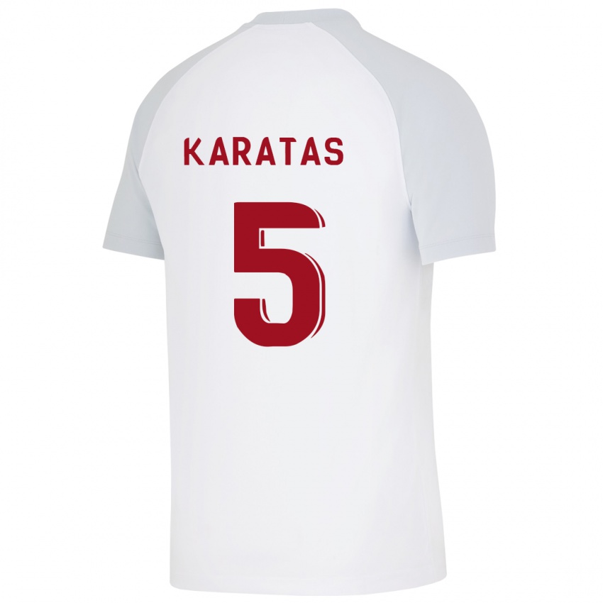 Niño Camiseta Eda Karataş #5 Blanco 2ª Equipación 2023/24 La Camisa Chile