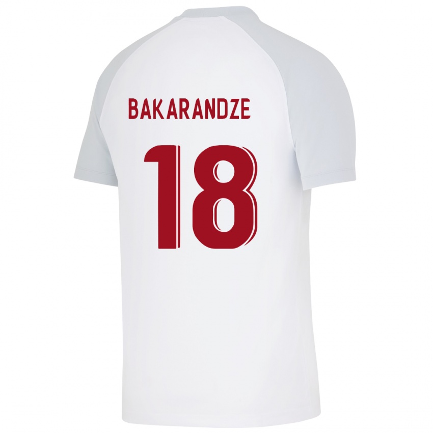 Niño Camiseta Kristina Bakarandze #18 Blanco 2ª Equipación 2023/24 La Camisa Chile