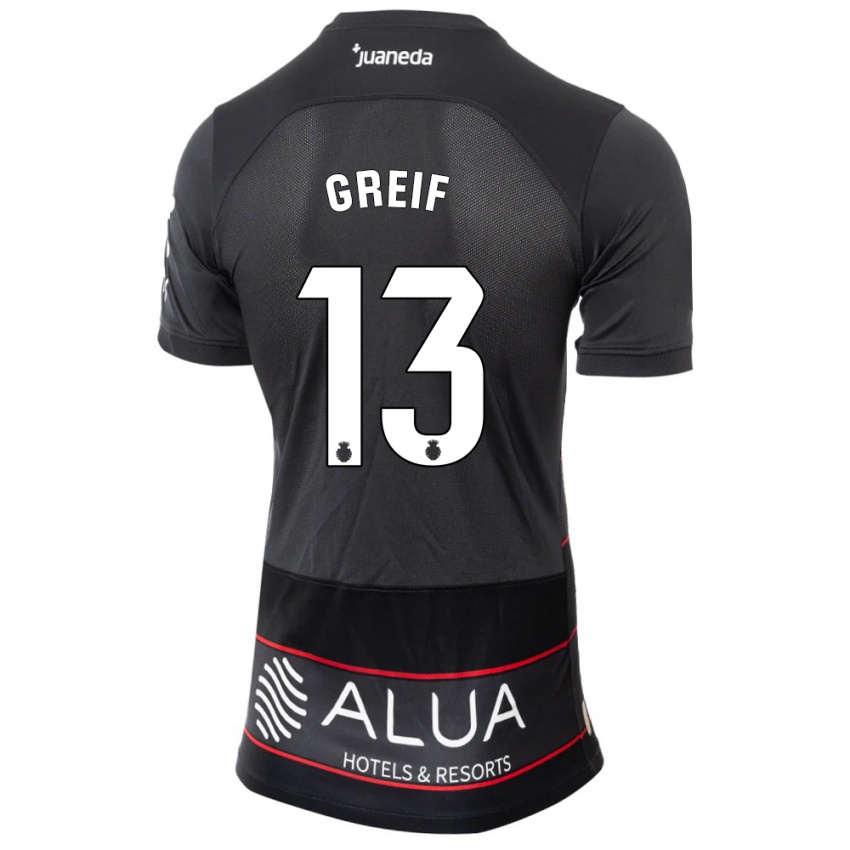 Niño Camiseta Dominik Greif #13 Negro 2ª Equipación 2023/24 La Camisa Chile