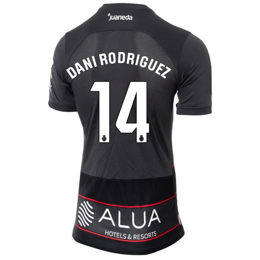 Niño Camiseta Dani Rodríguez #14 Negro 2ª Equipación 2023/24 La Camisa Chile