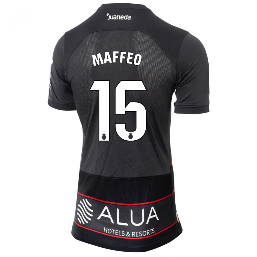 Niño Camiseta Pablo Maffeo #15 Negro 2ª Equipación 2023/24 La Camisa Chile