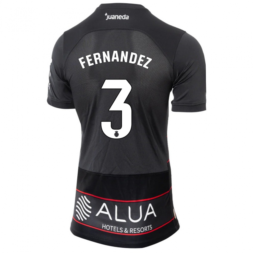 Niño Camiseta Marcos Fernández #3 Negro 2ª Equipación 2023/24 La Camisa Chile