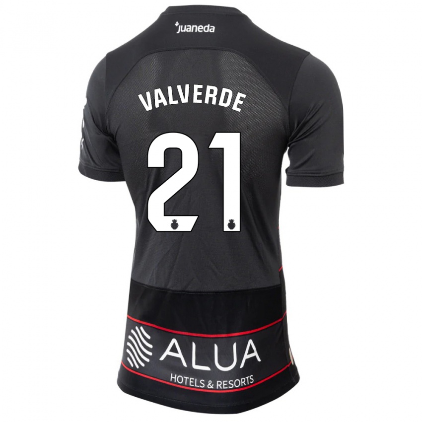 Niño Camiseta David Valverde #21 Negro 2ª Equipación 2023/24 La Camisa Chile